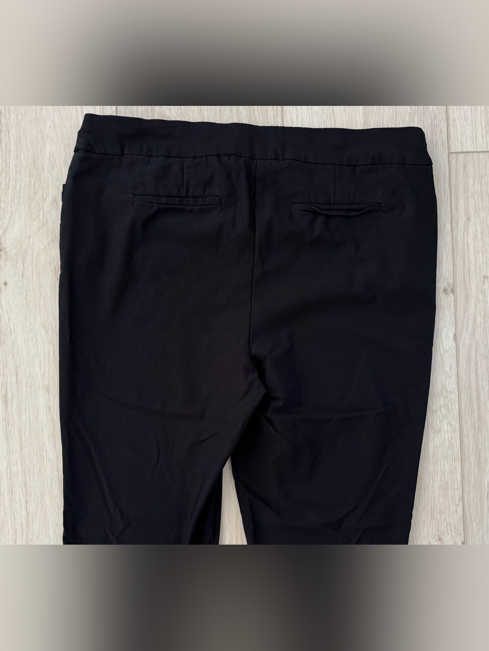 Chico’s Women’s black stretch flat-front straight leg pants 3R / 16 Reg - Picture 11 of 12